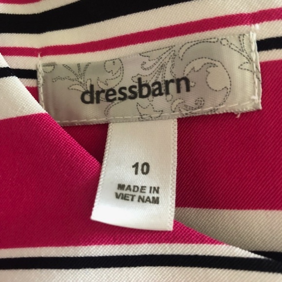 Colourful pink, white and black dress - Picture 4 of 5